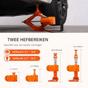 Draagbare Autokrik - Complete set - Elektrisch en Handmatig auto krik - Schaarkrik - Assteunen - Garage krik - 17-42mm - Oranje