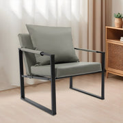 Fauteuil- Voor Woonkamer - Moderne Lounge - Stof /Grijs
