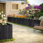 Tuin Gras Gazon Rand - Flexibele Houten Border voor Tuinhek - Tuinafboording voor Outdoor Landschap & Tuindecoratie - 203x35x1.4 Zwart