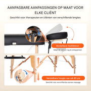 Massagetafel - Behandelbank - Voor professionele salons en tattoo-studio’s – 8-niveaus verstelbaar, met hoofdsteun en handsteun
