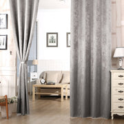 Happyment Gordijnen set deluxe met ruche - 2 stuks - Zilvergrijs 135x175cm - Verduisterend - Zwaar - met Plooiband - Fluweel - Thermisch - Isolerend