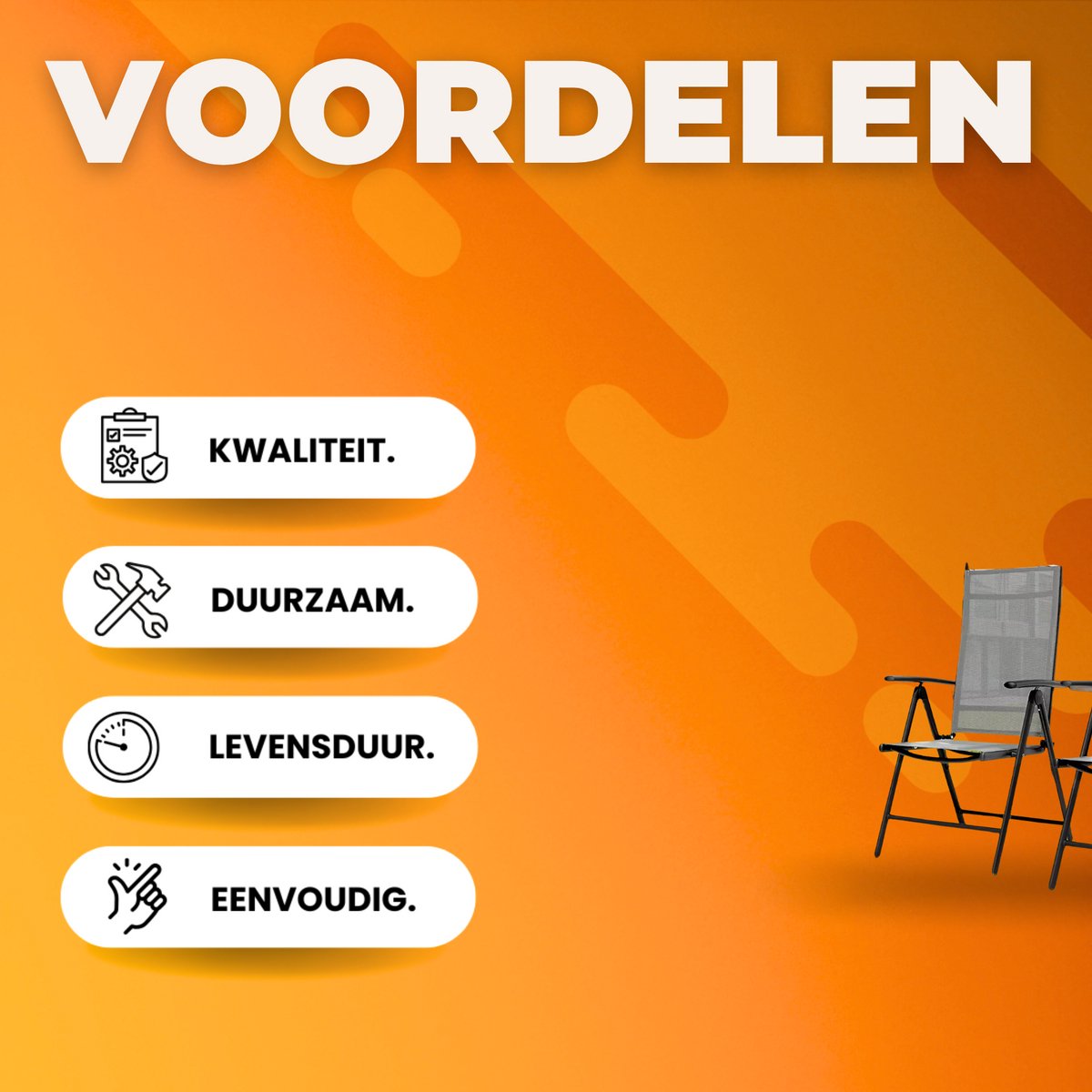 Tuinstoelen set van 2 - Verstelbare tuinstoel - Inklapbaar - Rugleuning - Thuis of camping - Aluminium - Belastbaar tot 120 kg - Grijs
