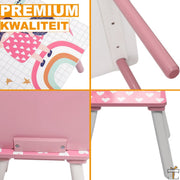 Kindertafel - Roze - Met 2 Stoeltjes - Kinderbureau - Speeltafel