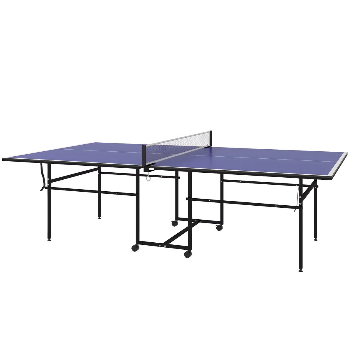 Opvouwbare Tafeltennistafel - Pingpongtafel - Voor Binnen & Buiten - Inclusief 2 Rackets & 3 Ballen - Blauw