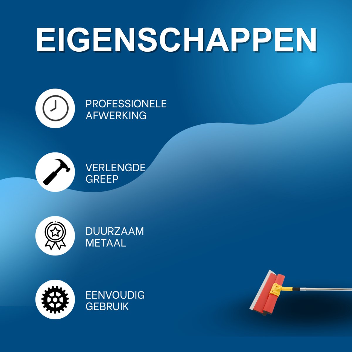Teken- en afwerkset - Voor muren en pleisterwerk - Droogtekeningbladen met verlenggreep - Rood