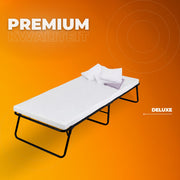 Opklapbed voor Volwassenen - Met matras - 80x190cm - Logeerbed - Vouwbed 1 persoons - Inklarbaar