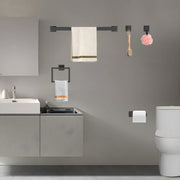 Handdoekstangset - Handdoekrek - Handdoekhouder - Badkameraccessoires - Voor Wandmontage in Badkamer - Zwart