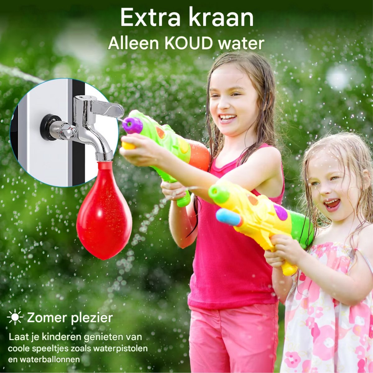 Solar buitendouche - 40L - Geen stroom - Tuindouche - Voor Tuin, strand en zwembad - Waterdicht