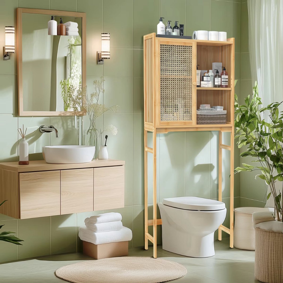 Wasmachine ombouw Grandiose - Meubelkast voor wc - Opbouwmeubel - Droger - 155x60cm