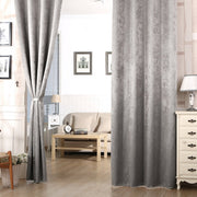 Gordijnen - Set van 2 - Zilvergrijs - Verduisterend - Plooiband - Fluweel - 135x245cm