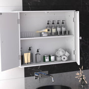 Opbergkast Zenvo - Vrijstaande Opbergkast - Wandkast met Dubbele Deuren - Voor Keuken & Badkamer - Extra Plank voor Meer Opbergruimte