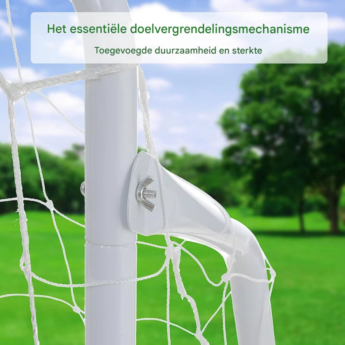 Voetbal Doelnet - Voetbalgoal - Voetbaldoel - Doelwand - Sociale Doelpalenet voor Sporttraining en Wedstrijden - Geschikt voor Volwassenen & Kinderen - 365×182×120 cm