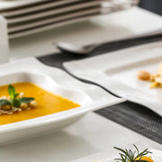 Haute Ontbijtborden – 6 persoons – 28 delig – Wit Keramisch – Eetborden – Breakfast Plates