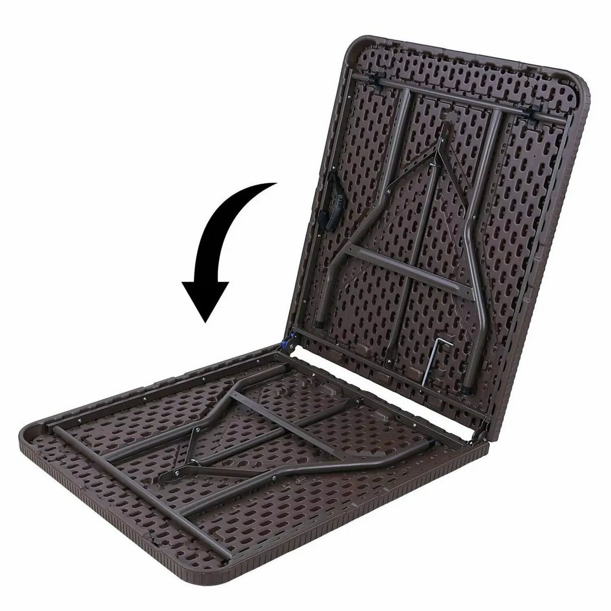 Klaptafel - Kampeertafel - Vouwtafel - 2 Banken set - Opvouwbare Tuinmeubelset voor Buiten, Kamperen & Picknick - Picknicktafel met Bankjes - 180 cm - Bruin