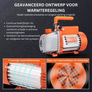 Vacuumpomp - Professioneel - Compact en Draagbaar - Oranje - Inclusief Hoogwaardige Accessoires