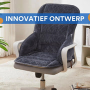 Bureaustoel kussen Tavien - Rugkussen - Ergonomisch - Universeel - Zwart/grijs