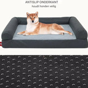 Hondenbench Tavien - 91cm - Hondenbed - Hondensofa - Hondenzetel - Wasbaar - Ook voor katten - Lichtgrijs