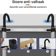 Uitschuifbare Telescopische Ladder - 6,2m - Afneembare Haken en Uitschuifbare Treden - Opvouwbare Zolderladder met Antislipvoeten