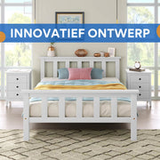 Eenpersoonsbed 90 x 200 cm - Voor Kinderen - Met lattenbodem - Zonder matras - Kinderbed