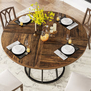 Eettafel Aravon - Rond 120cm - Keukentafel voor 4 Personen - Voor Keuken of Eetkamer