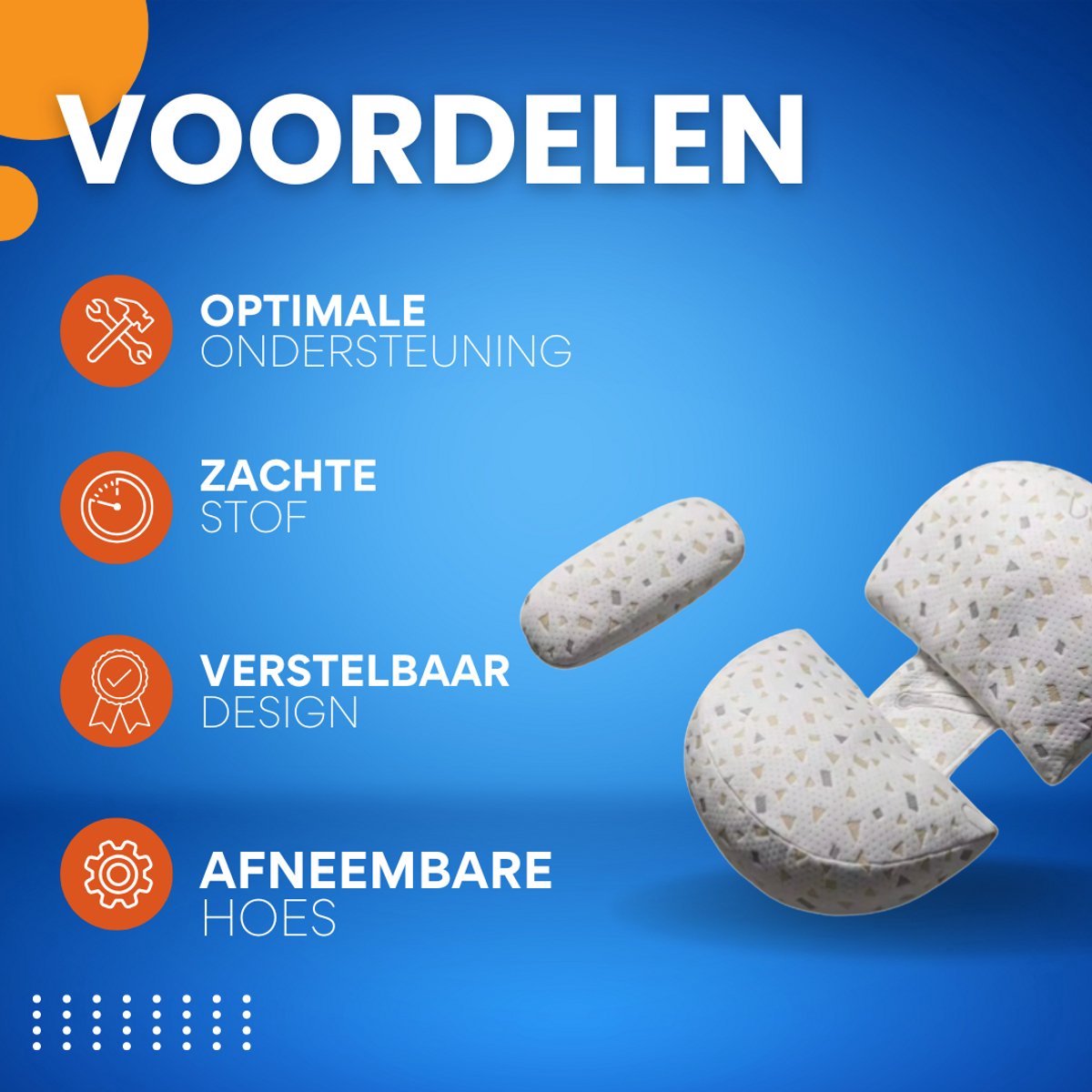 Opulence Ergonomisch zwangerschapskussen - Voor zijslapen - Body pillow - Zijslaapkussen - Voedingskussen - Verstelbaar - Grijs