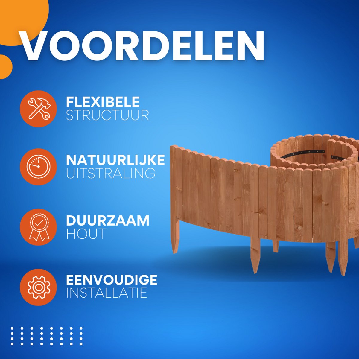 Tuin Gras Gazon Rand - Flexibele Houten Border voor Tuinhek - Tuinafboording voor Outdoor Landschap & Tuindecoratie - 203x35x1.4cm Bruin