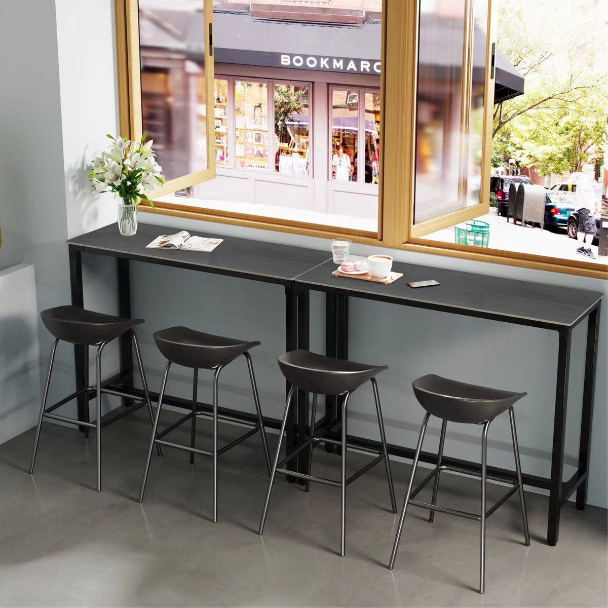 Milano Bartafel Milano - 120cn - Voor binnen - Keuken en woonkamer - Marmer look - 4 to 6 personen - Wit grijs