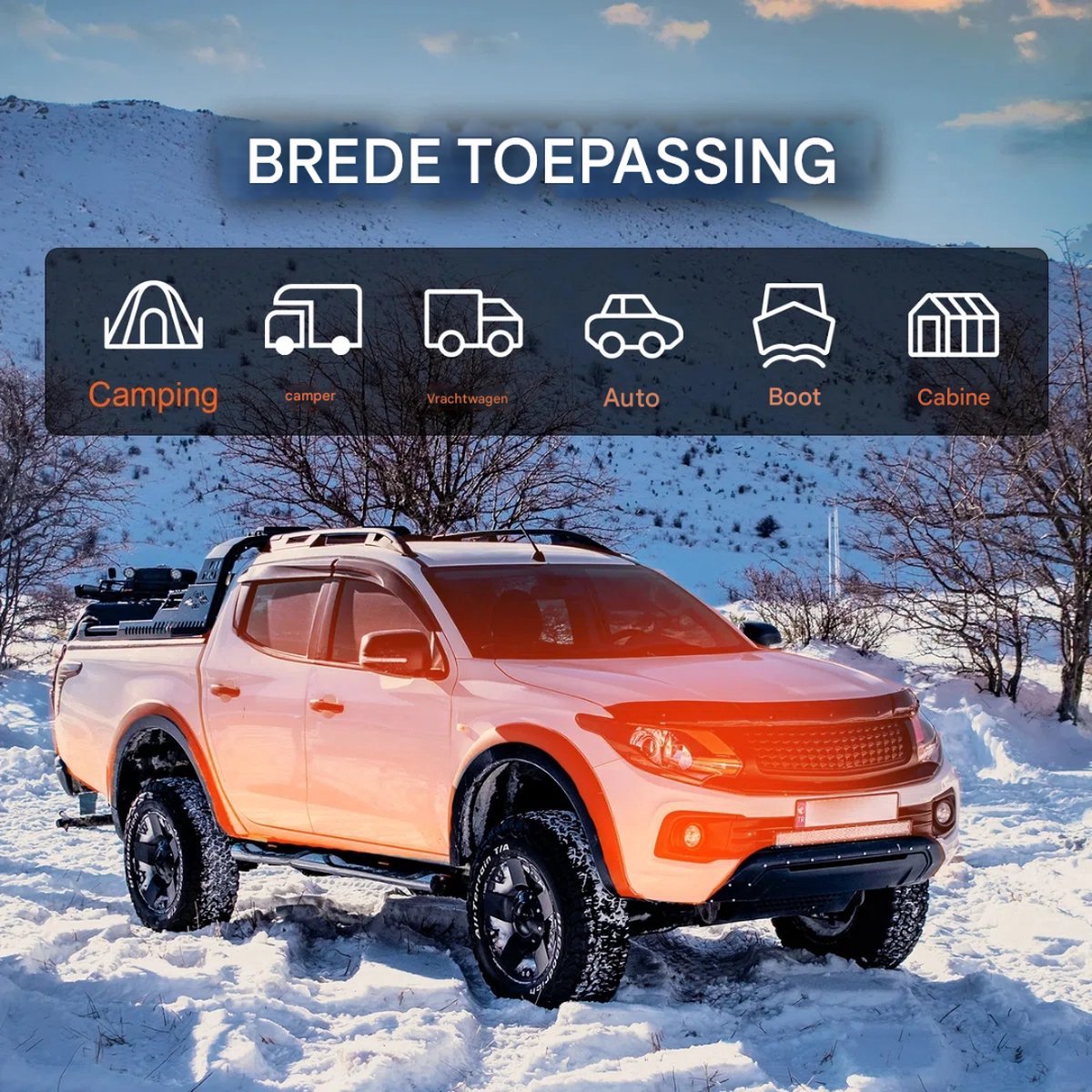 Diesel Kachel Deluxe - Met Bluetooth en LCD Scherm - Timerfunctie - Afstandsbediening - Oranje