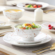 Classina Serviesset Vittoria - 12 delig - 4 persoons - Wit/Goud - Dinerborden - Bordenset - Diepe borden - Ontbijtborden - Servies - Keukenservies