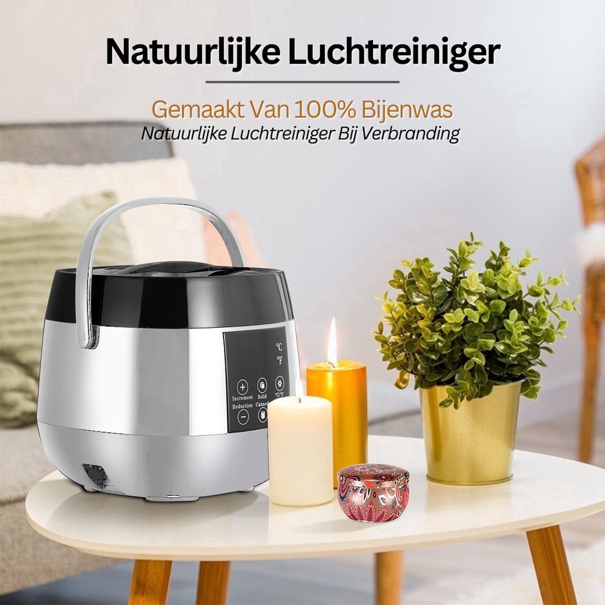 Happyment Kaars Smeltpan Set - Kaarsvet - Smeltpot - Starterspakket - Voor volwassen en kinderen