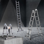 Telescopische Ladder Velar - 2,6m - Uitschuifbare Multifunctionele Roestvrijstalen Ladder - Draagbare Stevige Zolderladder met EN131-Standaard