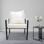 Fauteuil- Voor Woonkamer - Moderne Lounge - Stof /Wit