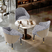 Moderne Eetkamerstoelen Milano - Set van 2 - Met Hoge Dichtheid Sponsschuim - Elegante Keuken- of Restaurantstoel - Lounge - Khaki