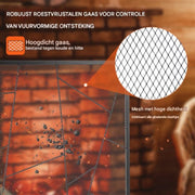 Haardscherm- Vonkenbeschermingsrooster - IJzeren Haardrooster - Ovenrooster 0-40°C