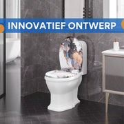 Antibacteriële Toiletbril Marmy - Met Softclose - Universeel - Toiletbrillen met print - WC Bril - Toiletzitting