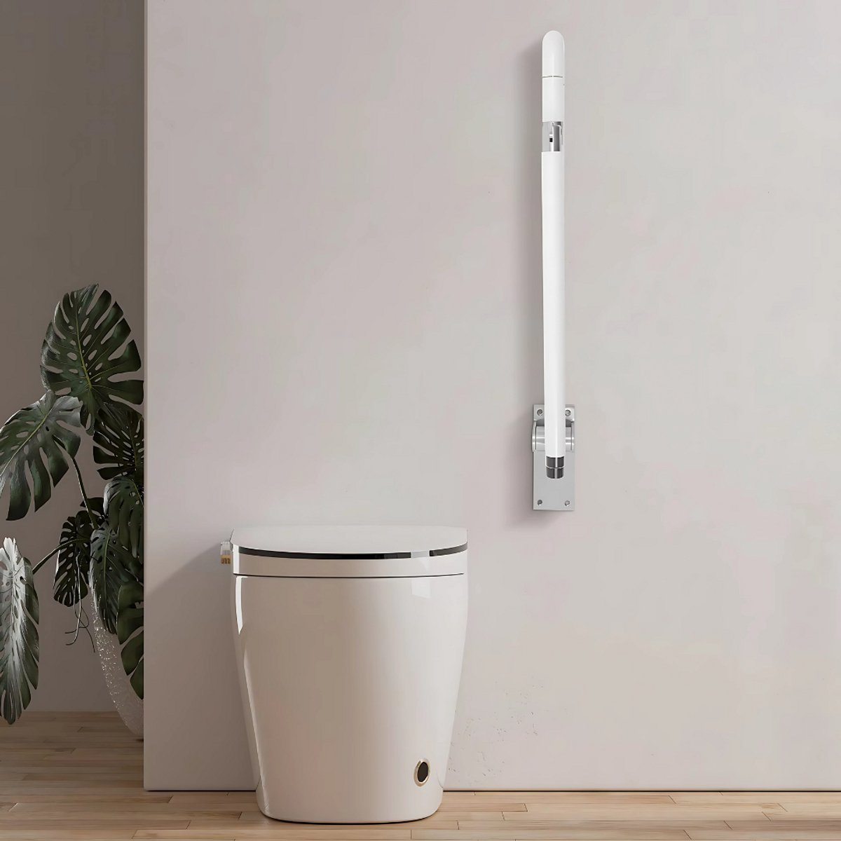 Toilet wandbeugel PRO - Opvouwbaar - Voor badkamer en toilet - Handgreep - 60cm - Steunbeugel met antislip - Ouderen- WC - 70cm