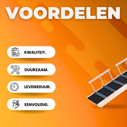 Lade Rails PRO - Ladegeleider - Bodemmontage - 91x7,6x1,9 cm - 225KG Capaciteit - Volledig Uittrekbaar
