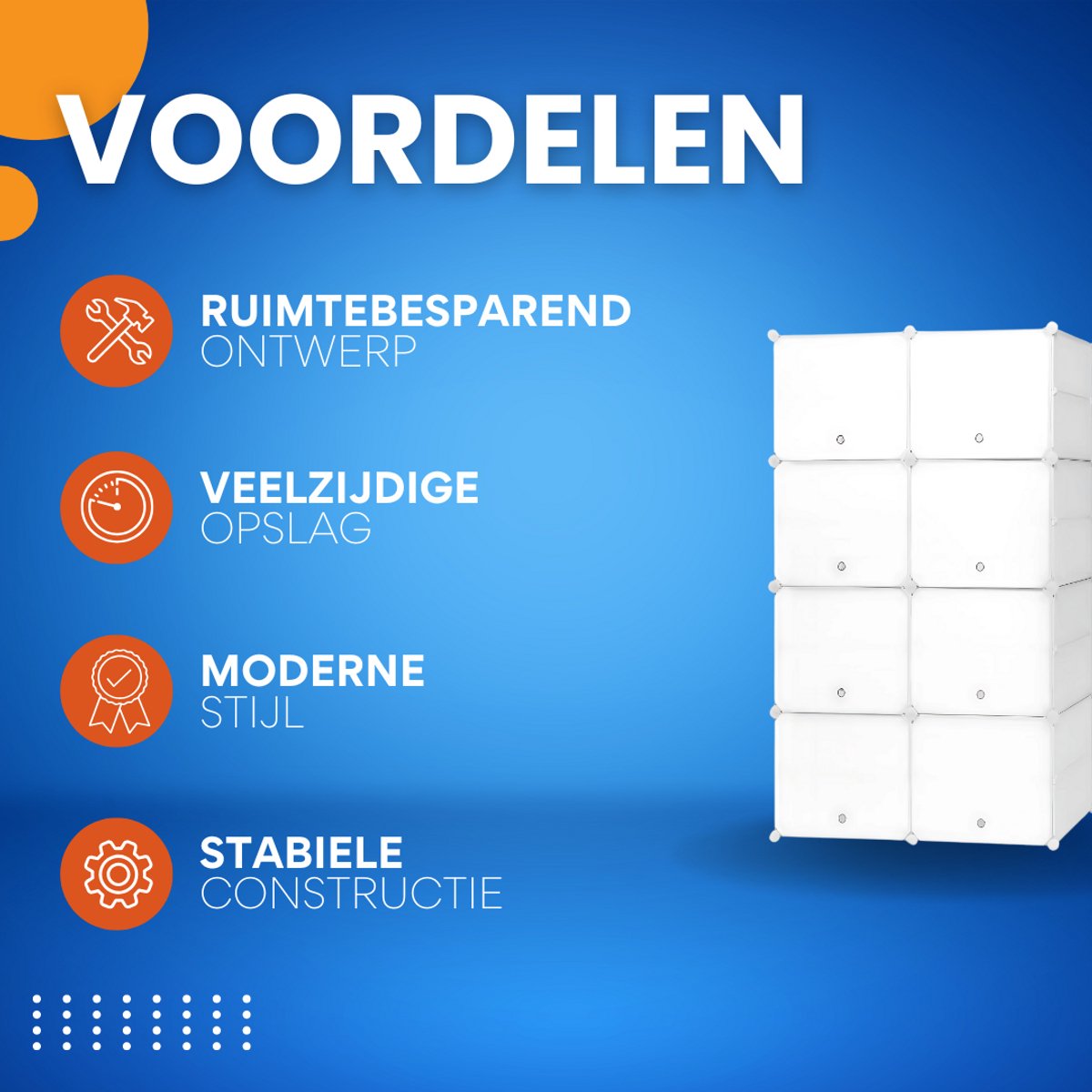 Schoenenkast - Voor Hal, Woonkamer of Slaapkamer - Schoenenrek met 8 Compartimenten - Ruimtebesparende Organizer - 94x144x36.5 cm