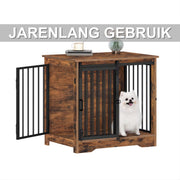Hondenbench - Hondenkrat - Hondenkennel - Hondenhok - 69 cm - Voor Thuisgebruik - VIntage bruin