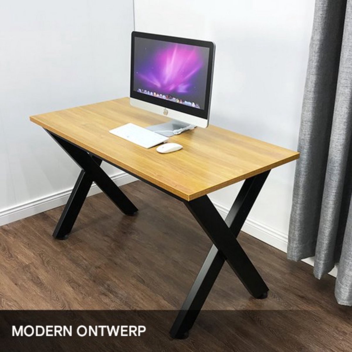 Tafelpoten - 2 Stuks X-poot Zwart - 60x72cm Stalen Tafelpoot - Voor Eettafel