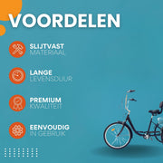 Driewieler Fioren voor volwassenen - 6 versnellingen - Fiets voor senioren - 24 Inch - Met mand - Voorrem - Zwart