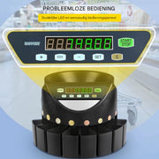 Geldtelmachines PRO - Muntsorteerder - Muntsorteermachine - Zwart - Munttelmachine - 300 Munten Per Minuut