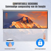 Projectiescherm - 100 Inch HD 4K - Handmatig - Voor Binnen en Buiten - Filmscherm