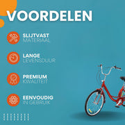 Driewieler Tavien 6 versnellingen - Fiets voor volwassenen en senioren - 24 Inch - Opvouwbare Trike - Met mand - Voorrem - Rood