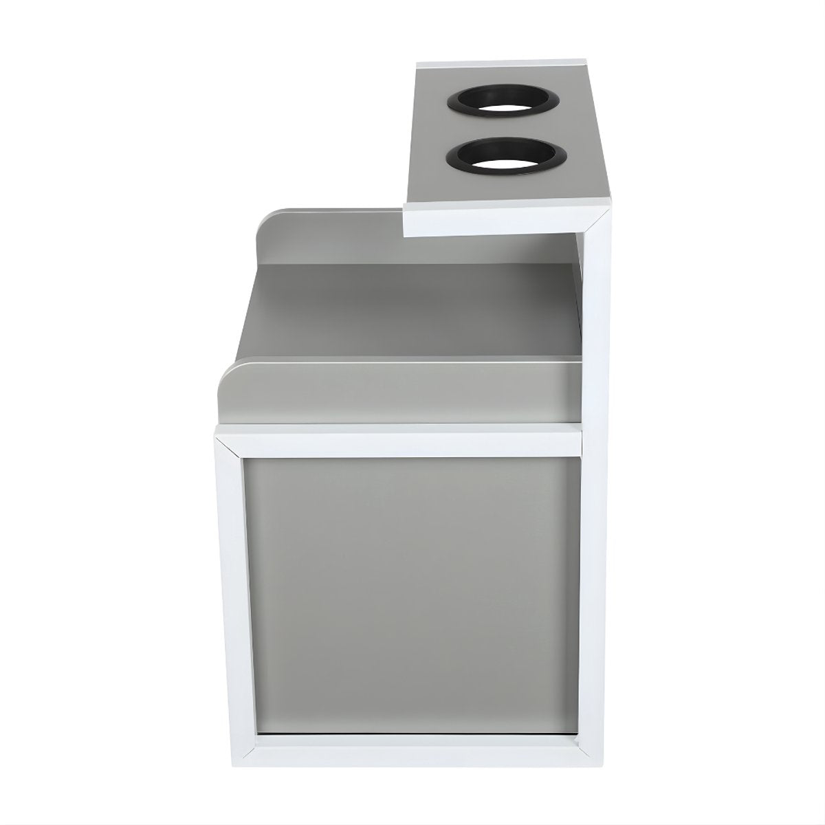 Wandkast - Hangkast - Muurkast - Opbergmeubel - Voor kapsalon - Opbergkast met wandmontage -Grijs/Zilver