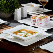 Haute Ontbijtborden – 6 persoons – 28 delig – Wit Keramisch – Eetborden – Breakfast Plates