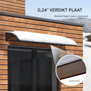 Happyment Raam Luifel - Deur luifel - UPF 50 - Polycarbonaat- Voordeur - Montagemateriaal