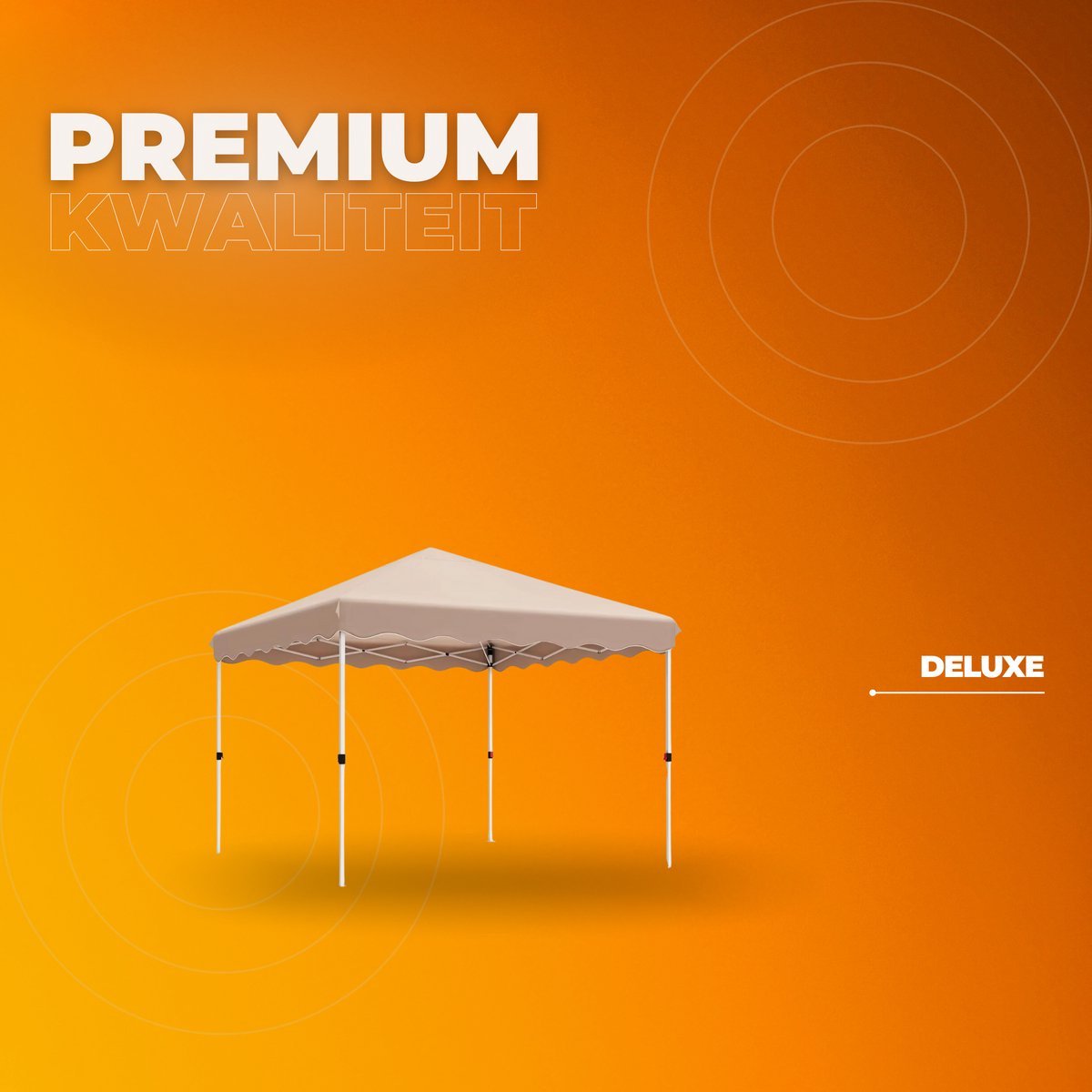 Gazebo Valora - Pergola - paviljoen - Partytent - Strandtent - Voor Terras, Feest en Achtertuin - 3x3m - Beige