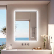 Badkamerspiegel London Vortex - Met verwarming en LED verlichting - Geen condens - Spiegel voor badkamer - 70x50cm