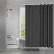 Douchegordijn deluxe - 120x180cm - Anti-schimmel - Voor Badkamer en bad - Donkergrijs - Waterdicht - Wasbaar - Ringen